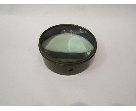 A lens from a submarine periscope, 14cm diameter 