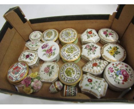 A collection of ceramic patch pots, thimbles etc 