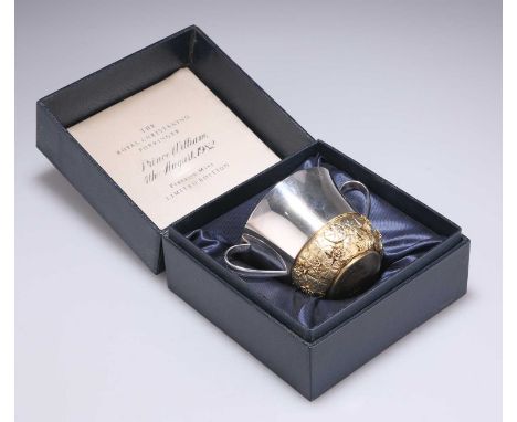 STUART DEVLIN: AN ELIZABETH II SILVER AND SILVER-GILT ROYAL COMMEMORATIVE PORRINGER by Stuart Devlin, London 1982, circular w
