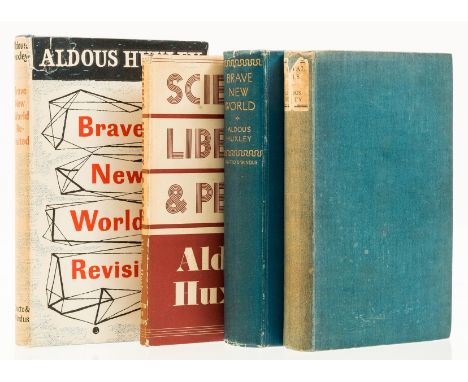 Huxley (Aldous) Brave New World, upper hinge cracked but holding firm, spine gilt, very lightly sunned, slight shelf-lean, 19