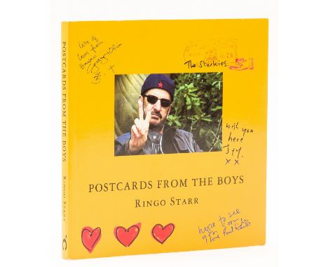 Starr (Ringo) Postcards From The Boys, first paperback edition, signed presentation inscription from the author on rear endpa