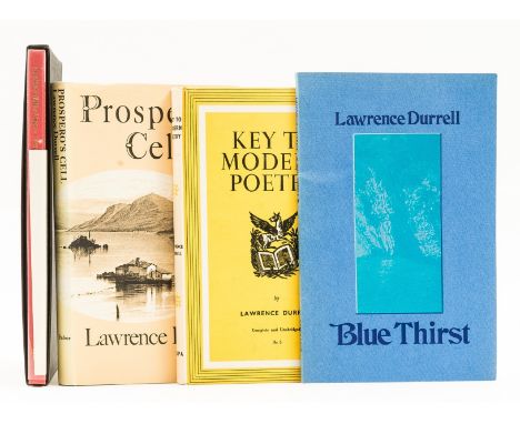 Durrell (Lawrence) Blue Thirst, first edition, signed presentation inscription from the author "For Ray &amp; George [Mills] 