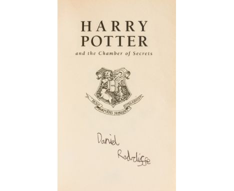 NO RESERVE Rowling (J.K.) Harry Potter and the Chamber of Secrets, thirtieth printing paperback edition, signed by Daniel Rad