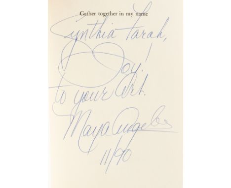 Angelou (Maya) Gather Together in My Name, first edition, signed presentation inscription from the author to half-title, orig