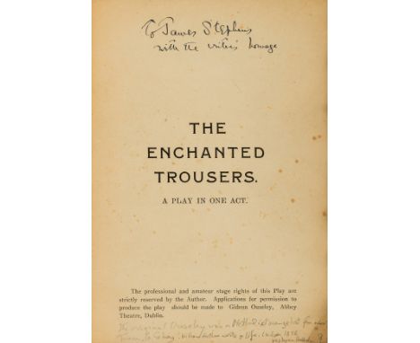 [Gogarty (Oliver St. John)], "Gideon Ouseley". The Enchanted Trousers, first edition, presentation inscription "To James Step