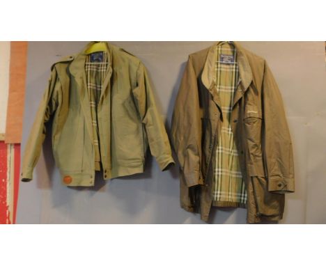 Two men's Burberrys jackets, size M. 