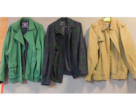 Three various men's Burberrys jackets, size M. 
