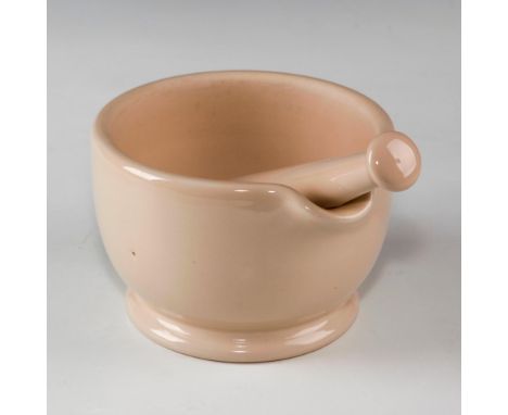 Cream glazed enamel stoneware. Doulton Lambeth and number 5 mark. Issued: Early 20th century Dimensions: 4.75"H x 6.75"D Manu