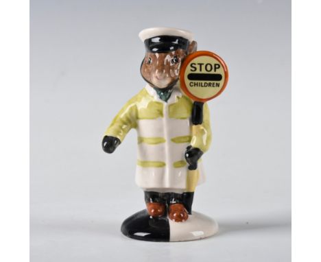 School crossing guard. Light green, white, brown colorway.Stamped to base ROYAL DOULTON and other marks.  Artist: G. Tongue I