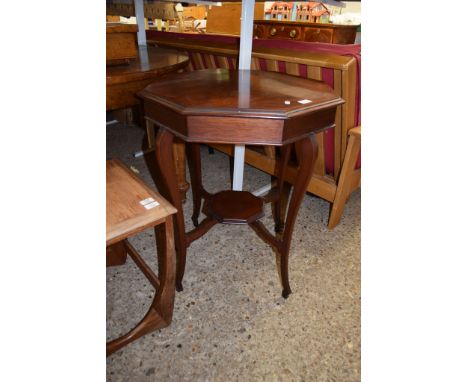 EDWARDIAN MAHOGANY OCTAGONAL TWO-TIER OCCASIONAL TABLE, 62CM WIDE