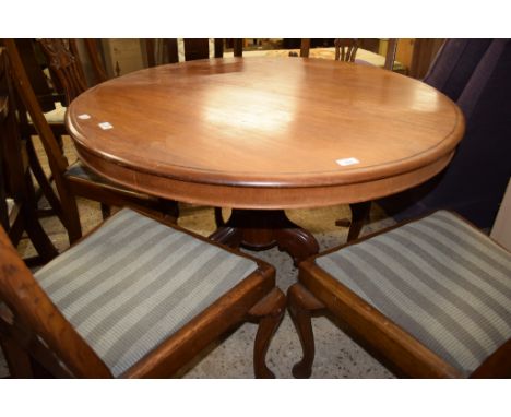 VICTORIAN CIRCULAR PEDESTAL DINING TABLE, 104CM DIAM