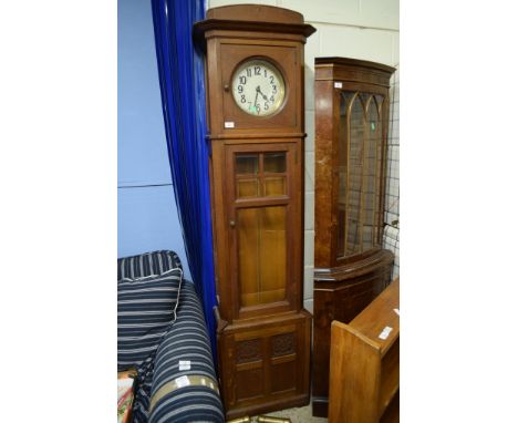 EARLY 20TH CENTURY OAK LONGCASE CLOCK, 205CM HIGH