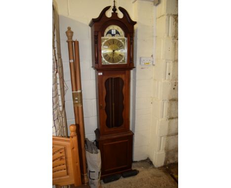 MODERN REPRODUCTION LONGCASE CLOCK, 197CM HIGH