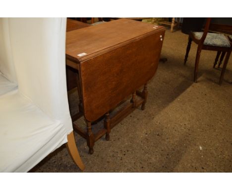 20TH CENTURY LIGHT OAK GATELEG TABLE, 75CM WIDE