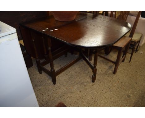 REPRODUCTION OAK GATE LEG TABLE, 86CM WIDE