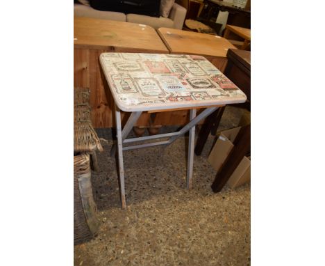 REPRODUCTION FOLDING DRINKS TABLE, 54CM WIDE