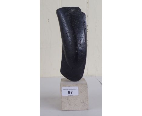 Peter Hayes - an abstract stone sculpture, signed to the plinth &amp; dated '95&nbsp; 9"h overall 