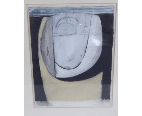 Peter Joyce - 'Quarried Fields, Purbeck'&nbsp; acrylic&nbsp; bears initials &amp; dated '93 with additional text and an Antho