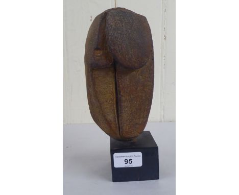 Peter Hayes - an abstract stone sculpture, signed to the plinth &amp; dated '92&nbsp; 9"h overall 