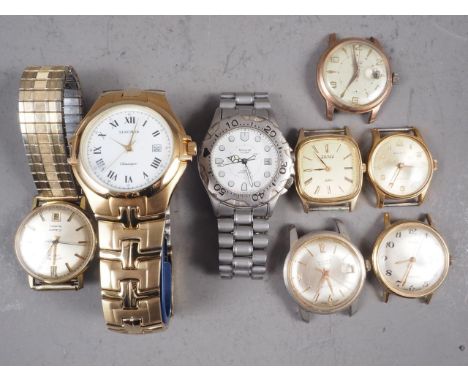 A gentleman's Rotary wristwatch, a gentleman's Accurist wristwatch, a Sekonda wristwatch, boxed, and five other wristwatches 