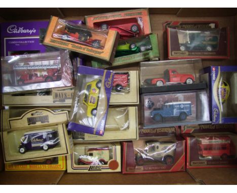 A collection of Matchbox, Lledo and Corgi boxed vehicles (1 tray). 