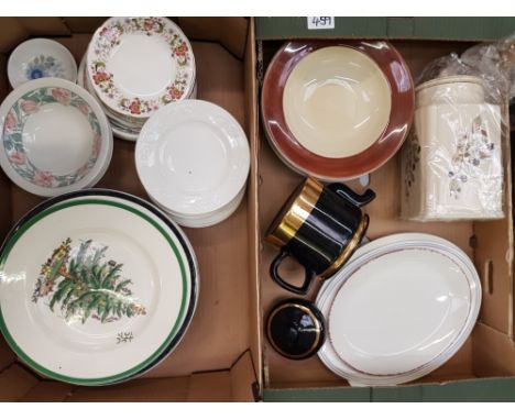 A mixed collection of ceramic items to include, Steelite rimmed soup bowls, 6 Steelite large pasta dishes together with Spode