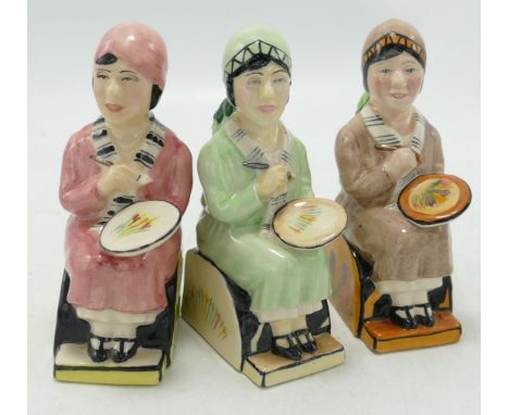 Three Miniature Kevin Francis Mini 1999 Clarice Cliff Promotional jugs 