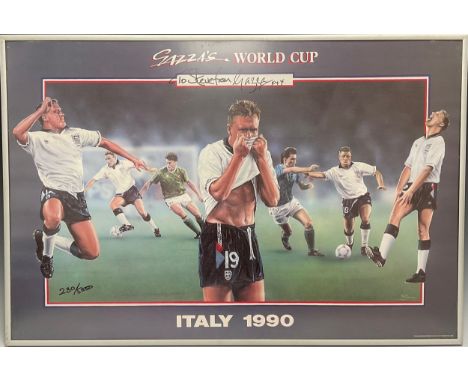 Sport, Football - A Gazza's World Cup Italy 1990 print, signed, No 230 of 5000 