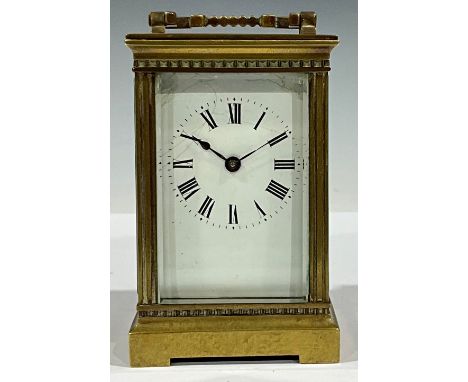 A 19th century brass cased carriage clock, 11cm high 