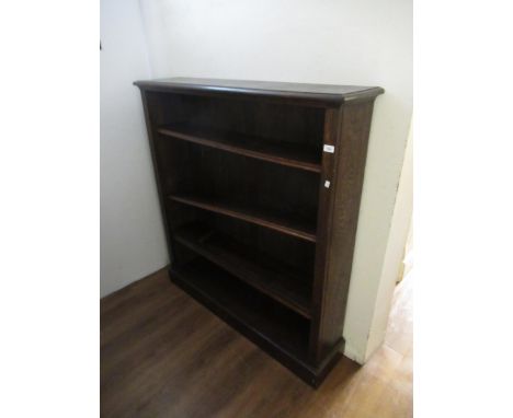 Early 20th Century oak five shelf open bookcase 