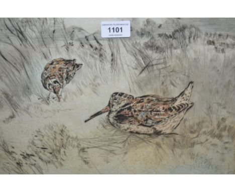 Henry Wilkinson, pair of Limited Edition coloured etchings, No. 66 of 150 and No. 116 of 150, both of game birds, 25 x 34cm e