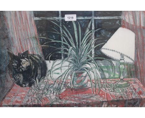 Richard Bawden, signed etching ' Spider Plant ', No. 3 / 75, 41 x 56cm, , framedIn good condition, no foxing or staining. Sli