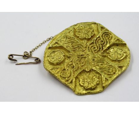 18ct Gold brooch of Celtic design, 17g 