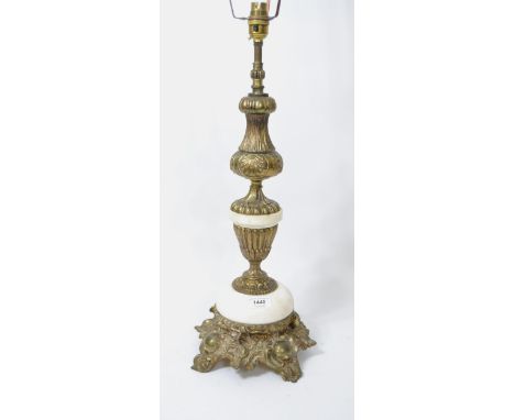 Brass and alabaster table lamp 