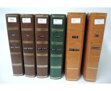 Six large albums containing extensive collection of leather and other bookmarks together with a Salvation Army related scrapb