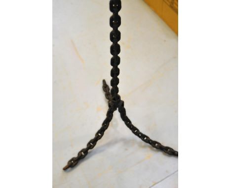Brutalist chain link standard lamp in the style of Franz West, 135cm high 