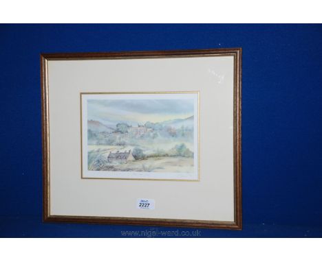 A limited edition Print 'Hay on Wye' by Gillian McDonald, no. 747/850, 9 1/2'' x 6 3/4''.