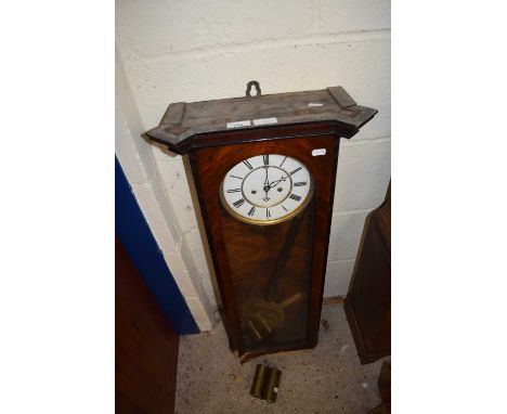 LATE 19TH CENTURY VIENNA STYLE WALL CLOCK (FOR RESTORATION)