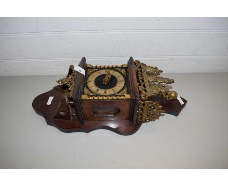 REPRODUCTION BRASS MOUNTED DUTCH STYLE WALL CLOCK