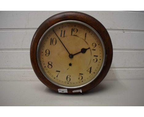 EARLY 20TH CENTURY OAK CASED WALL CLOCK