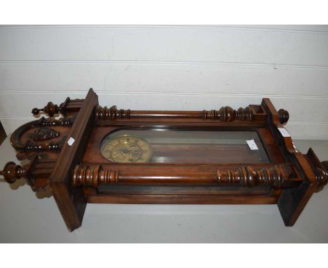 LATE 19TH/EARLY 20TH CENTURY STRIKING VIENNA WALL CLOCK BY THE HAMBURG AMERICAN CLOCK COMPANY, WITH KEY AND PENDULUM