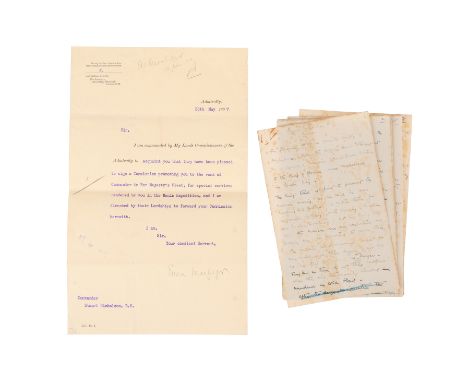 A 21-page handwritten manuscript detailing the Benin Expedition as told by Commander Stuart Nicholson. In January 1897, a dip