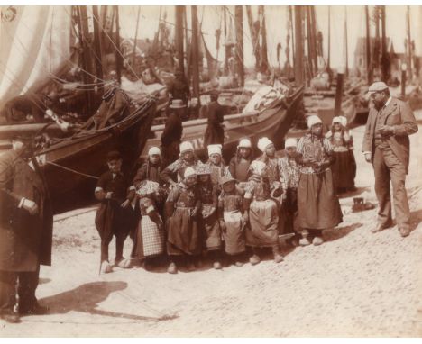 Group of Marken children, Group of Marken children, albumen print, manuscript to base of image reads 'Costume of the Natives,