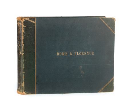 With albumen Prints of Rome by G. Sommer, Alinari, Brogi, many with extensive manuscript descriptions, showing buildings in R