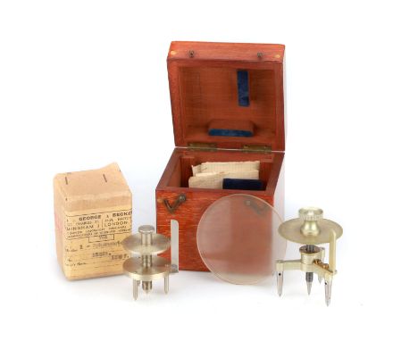 German Silver Spherometer, Elliot Bros, LondonEnglish, c.1890, engraved to the top scale 'ELLIOT BROS LONDON' German Silver w
