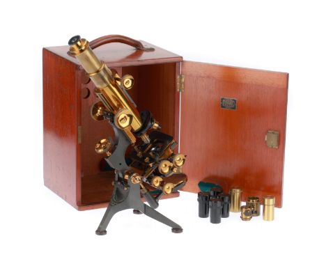 A Watson "Royal" Compound MicroscopeEnglish, c.1900, signed to the back of the foot ‘W Watson & Sons, Ltd, 313 High Holborn, 