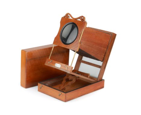 French Viewer With Dark Chamber,French, c.1870, with engraved Mother of Pearl Label for 'ANCNE MON MARTINET A. HAUTEGOEUR 172