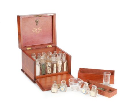 Domestic Apothecary/Medicine Chest, S. Maw & Son,English, c.1880, stamped in gilt lettering to the inside of the lid 'S. MAW 