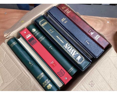 Stamps in eight albums, including GB includes 1840 2nd Blue imperf, commemorative and definitive issues, First Day covers and