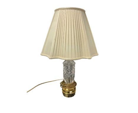 Waterford crystal table lamp with shade